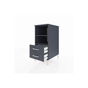 Kronos Komodin 2 Raflı 2 Çekmeceli 44x59x96 Antrasit-antrasit