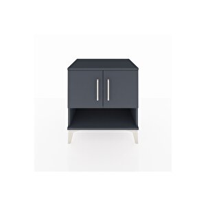 Hyperion Komodin 2 Raflı 2 Kapaklı 60x44x64 Antrasit-antrasit