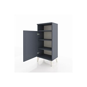 Arges Komodin 3 Raflı Tek Kapaklı 44x30x96 Antrasit-antrasit