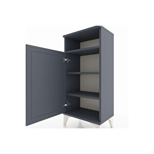 Arges Komodin 3 Raflı Tek Kapaklı 44x30x96 Antrasit-antrasit