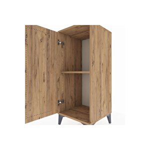 Hyperion Komodin Tek Raflı Tek Kapaklı 44x44x106 Çam-çam