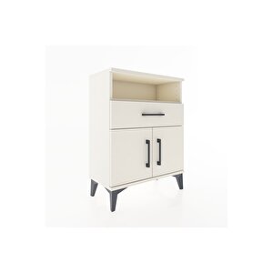 Arges Komodin 2 Raflı Tek Çekmeceli 2 Kapaklı 60x30x80 Aytaşı-aytaşı