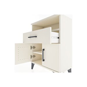 Arges Komodin 2 Raflı Tek Çekmeceli 2 Kapaklı 60x30x80 Aytaşı-aytaşı