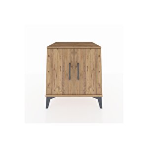 Kronos Komodin 2 Raflı 2 Kapaklı 60x59x64 Çam-çam