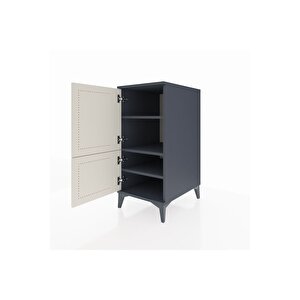 Kronos Komodin 3 Raflı 2 Kapaklı 44x59x96 Antrasit-aytaşı