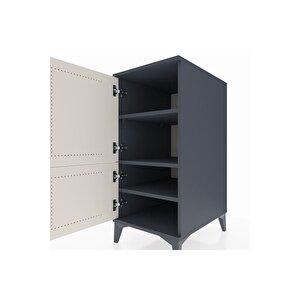 Kronos Komodin 3 Raflı 2 Kapaklı 44x59x96 Antrasit-aytaşı