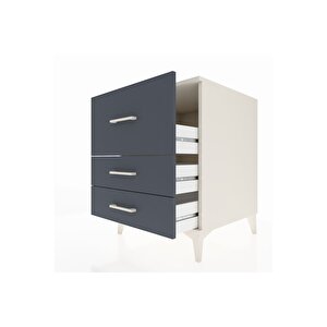 Kronos Komodin 3 Çekmeceli 60x59x80 Aytaşı-antrasit