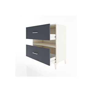 Hyperion Şifonyer Tek Raflı 2 Çekmeceli 88x44x96 Aytaşı-antrasit