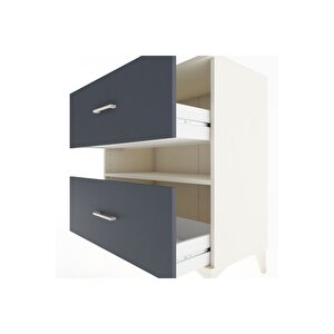 Hyperion Şifonyer Tek Raflı 2 Çekmeceli 88x44x96 Aytaşı-antrasit