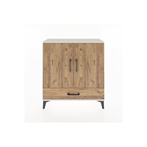 Arges Şifonyer 3 Raflı Tek Çekmeceli 2 Kapaklı 88x30x96 Aytaşı-çam