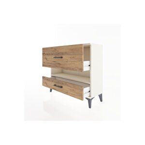 Arges Şifonyer Tek Raflı 2 Çekmeceli 88x30x80 Aytaşı-çam
