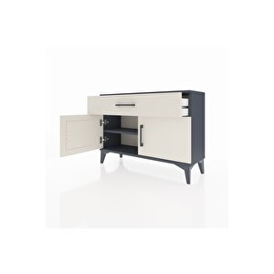 Arges Şifonyer Tek Raflı Tek Çekmeceli 2 Kapaklı 88x30x64 Antrasit-aytaşı