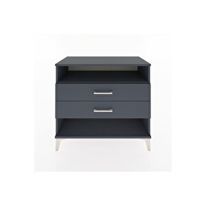 Hyperion Şifonyer Tek Raflı 2 Çekmeceli 88x44x80 Antrasit-antrasit