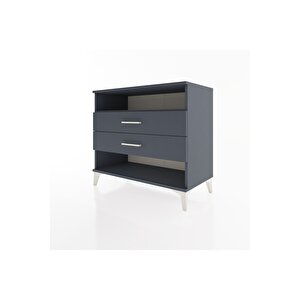 Hyperion Şifonyer Tek Raflı 2 Çekmeceli 88x44x80 Antrasit-antrasit