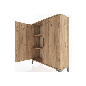 Arges Şifonyer 2 Raflı 2 Kapaklı 88x30x106 Çam-çam