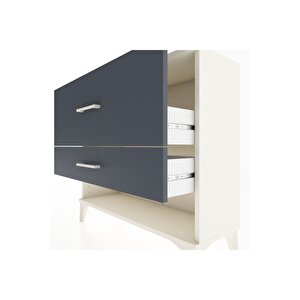 Arges Şifonyer 2 Çekmeceli 88x30x80 Aytaşı-antrasit