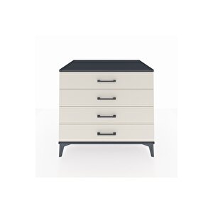 Kronos Şifonyer 4 Çekmeceli 88x59x80 Antrasit-aytaşı