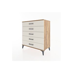 Hyperion Şifonyer 5 Çekmeceli 88x44x96 Çam-aytaşı