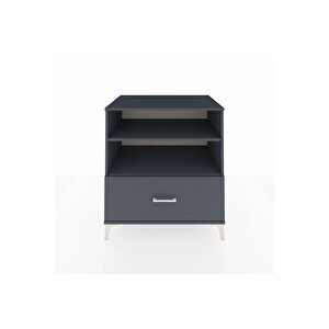 Kronos Şifonyer 2 Raflı Tek Çekmeceli 88x59x96 Antrasit-antrasit