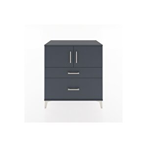 Hyperion Şifonyer 2 Raflı 2 Çekmeceli 2 Kapaklı 88x44x96 Antrasit-antrasit