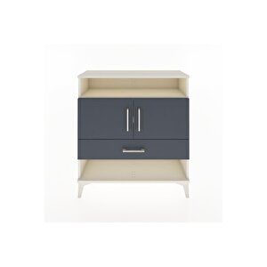 Arges Şifonyer 3 Raflı Tek Çekmeceli 2 Kapaklı 88x30x96 Aytaşı-antrasit