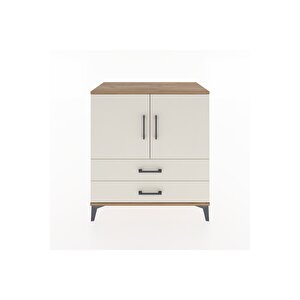 Hyperion Şifonyer Tek Raflı 2 Çekmeceli 2 Kapaklı 88x44x96 Çam-aytaşı