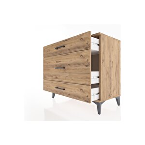 Hyperion Şifonyer 3 Çekmeceli 88x44x80 Çam-çam