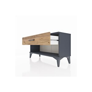 Arges Şifonyer Tek Çekmeceli 88x30x48 Antrasit-çam