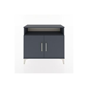 Arges Şifonyer 2 Raflı 2 Kapaklı 88x30x80 Antrasit-antrasit