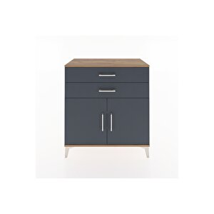 Hyperion Şifonyer 2 Raflı 2 Çekmeceli 2 Kapaklı 88x44x96 Çam-antrasit