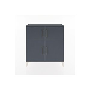 Arges Şifonyer 3 Raflı 4 Kapaklı 88x30x96 Antrasit-antrasit