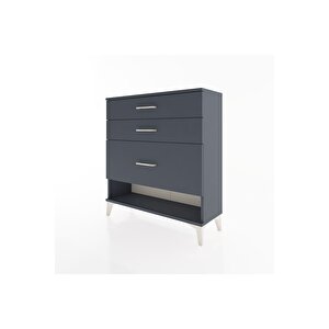 Arges Şifonyer 3 Çekmeceli 88x30x96 Antrasit-antrasit