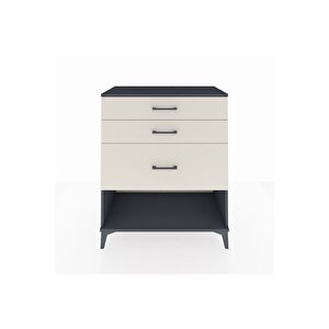 Hyperion Şifonyer 3 Çekmeceli 88x44x106 Antrasit-aytaşı