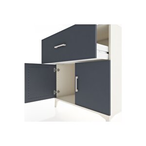 Hyperion Şifonyer Tek Çekmeceli 2 Kapaklı 88x44x96 Aytaşı-antrasit