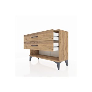 Arges Şifonyer 2 Çekmeceli 88x30x64 Çam-çam
