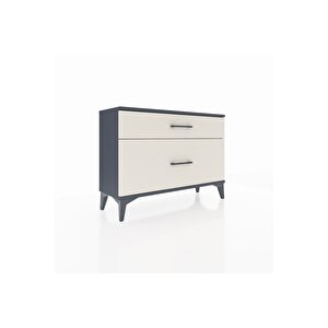 Arges Şifonyer 2 Çekmeceli 88x30x64 Antrasit-aytaşı