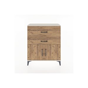 Arges Şifonyer Tek Raflı 2 Çekmeceli 2 Kapaklı 88x30x106 Aytaşı-çam