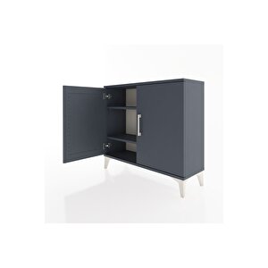 Arges Şifonyer 2 Raflı 2 Kapaklı 88x30x80 Antrasit-antrasit