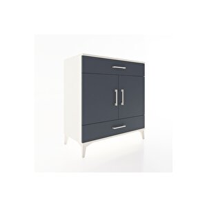 Hyperion Şifonyer 3 Raflı 2 Çekmeceli 2 Kapaklı 88x44x96 Aytaşı-antrasit