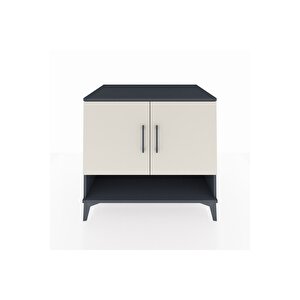 Kronos Şifonyer 2 Raflı 2 Kapaklı 88x59x80 Antrasit-aytaşı