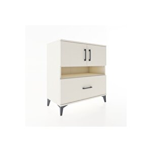 Hyperion Şifonyer 3 Raflı Tek Çekmeceli 2 Kapaklı 88x44x96 Aytaşı-aytaşı