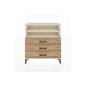 Arges Şifonyer 2 Raflı 3 Çekmeceli 88x30x96 Aytaşı-çam