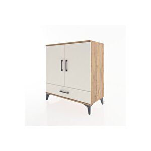 Hyperion Şifonyer 2 Raflı Tek Çekmeceli 2 Kapaklı 88x44x96 Çam-aytaşı