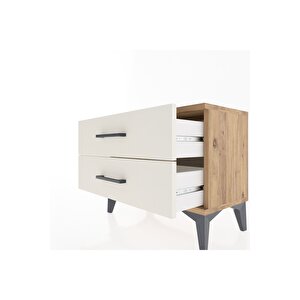 Arges Komodin 2 Çekmeceli 60x30x48 Çam-aytaşı