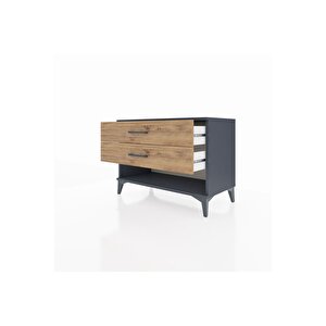 Hyperion Şifonyer 2 Çekmeceli 88x44x64 Antrasit-çam