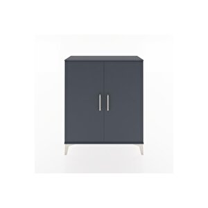 Arges Şifonyer Tek Raflı 2 Kapaklı 88x30x106 Antrasit-antrasit