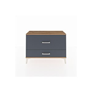 Arges Şifonyer 2 Çekmeceli 88x30x64 Çam-antrasit