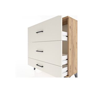 Arges Şifonyer 3 Çekmeceli 88x30x96 Çam-aytaşı