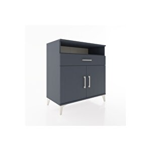 Hyperion Şifonyer Tek Çekmeceli 2 Kapaklı 88x44x96 Antrasit-antrasit