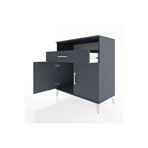 Hyperion Şifonyer Tek Çekmeceli 2 Kapaklı 88x44x96 Antrasit-antrasit